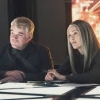 Philip Seymour Hoffman and Julianne Moore in a still from the new trailer for "The Hunger Games: Mockingjay, Part One"