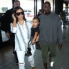 Kim Kardashian, Kanye West and Daughter